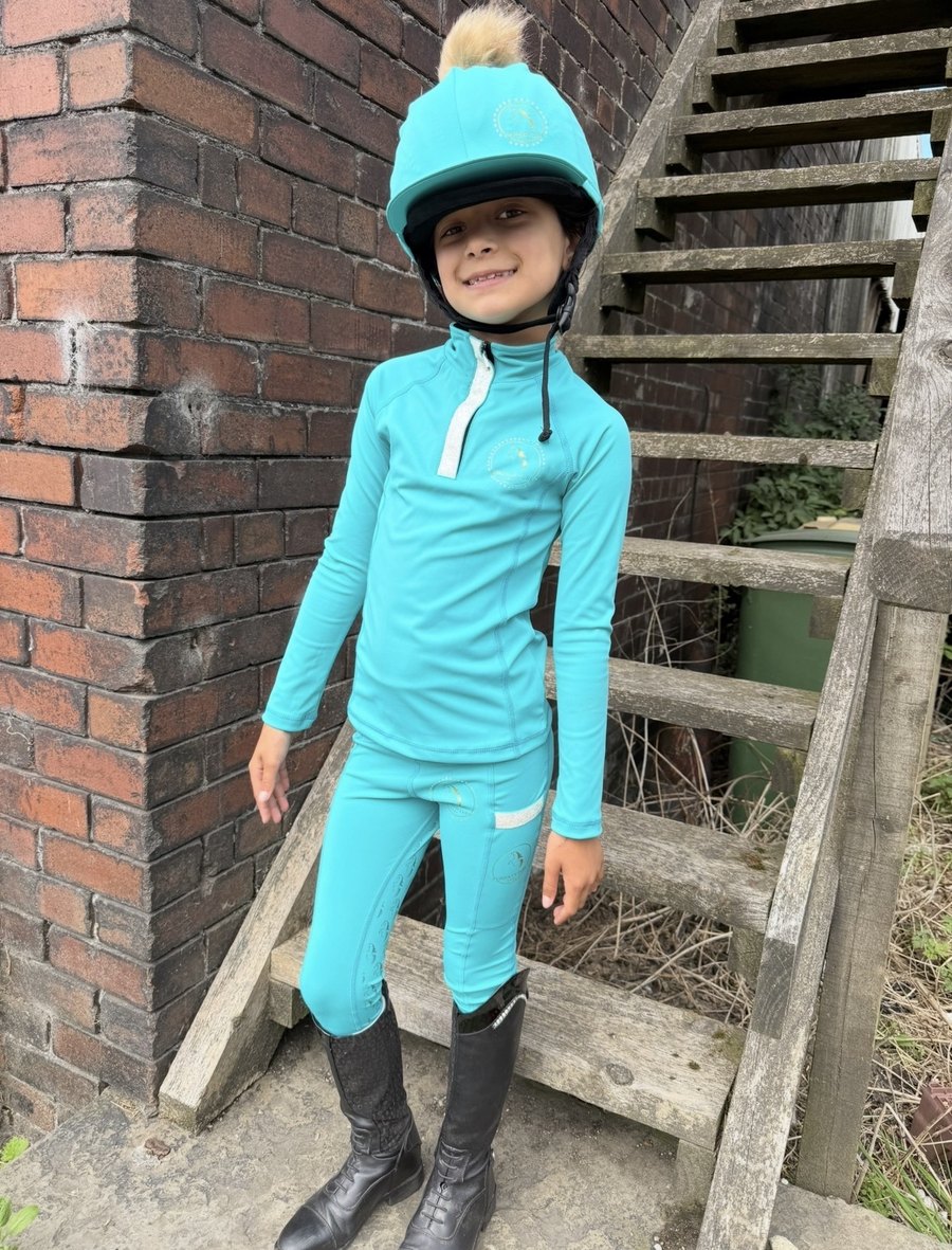 Turquoise Skylar Hat Silks view 2