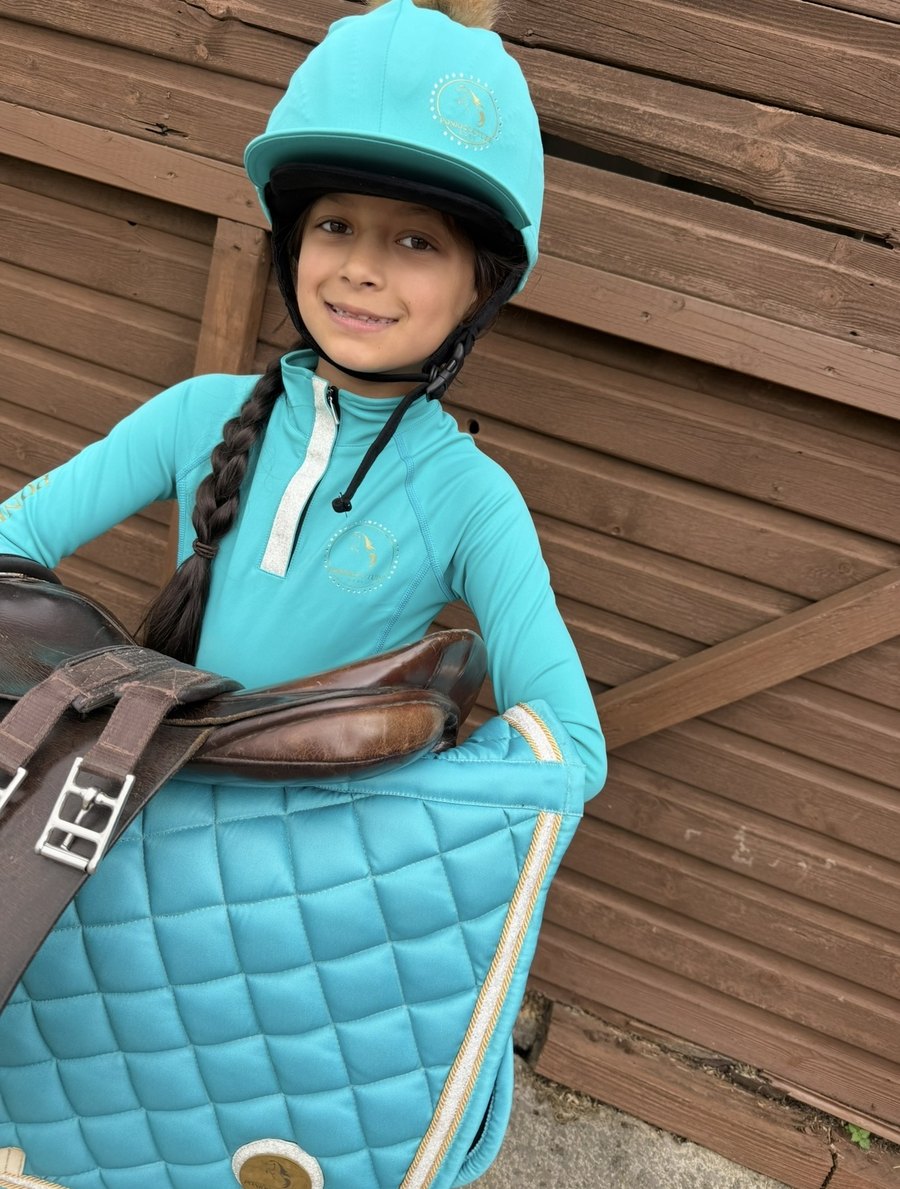 Turquoise Skylar Sparkle Saddle Pads
